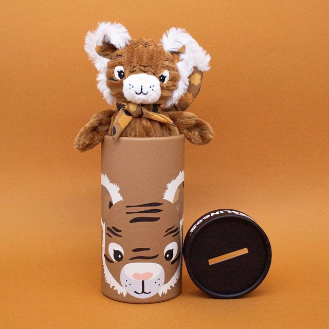  Peluche toute douce bébé enfant- Boite cadeau tirelire- Petit Simply Speculos le tigre