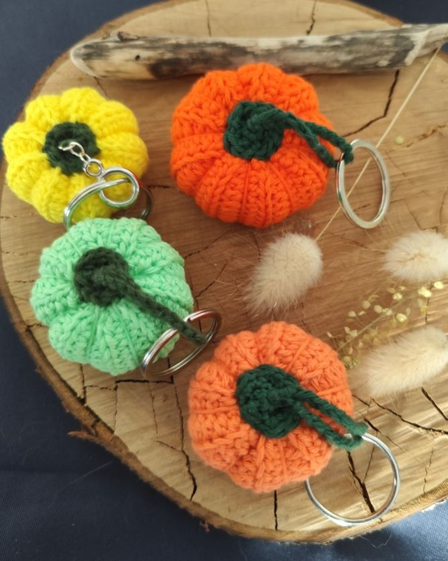 Porte-clés citrouille