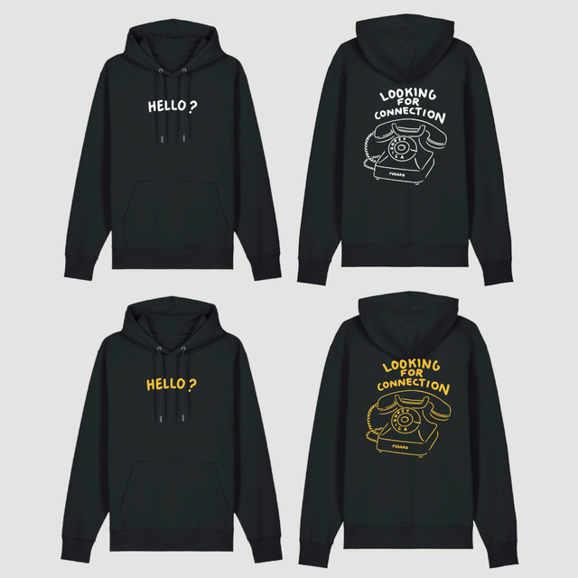 Hoodie "Looking for Connection": Black