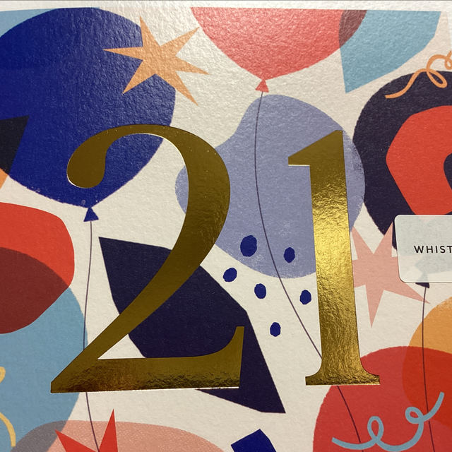 Birthday Age 21st (Balloons) WF