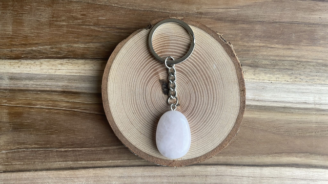 Porte-clefs Pierre QUARTZ ROSE
