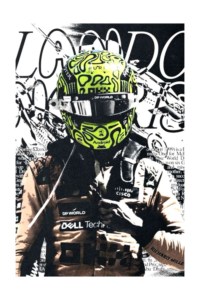 Lando Norris F1 McLaren Sports Art Print