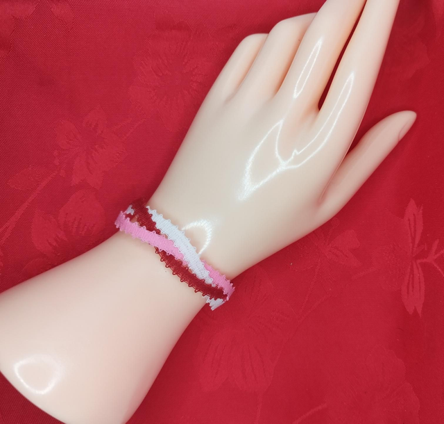 Bracelet trio rouge rose blanc 