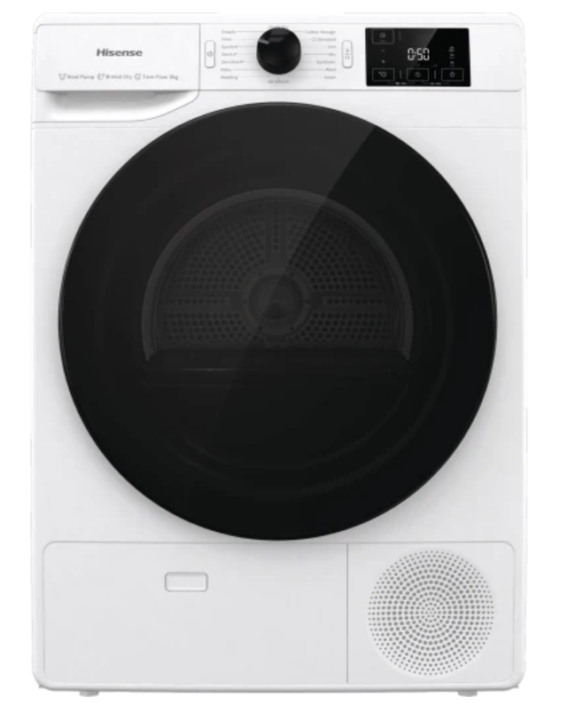 Hisense DHGE8043 - White  Tumble Dryer - Condenser with Heat Pump 