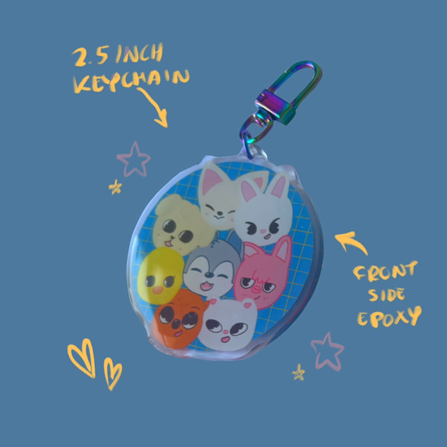 Stray kids Keychain | Blue Skzoo