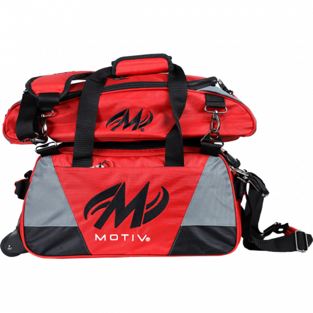 MOTIV Ballistix 2-Ball Tote - Silver/red inclusive Schuhfach - Zustand SEHR GUT