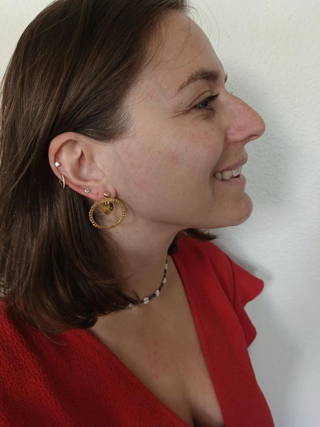 Modèle Créoles perles tissées