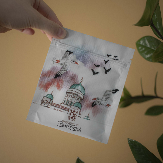 Seagulls Stick&stitch KIT