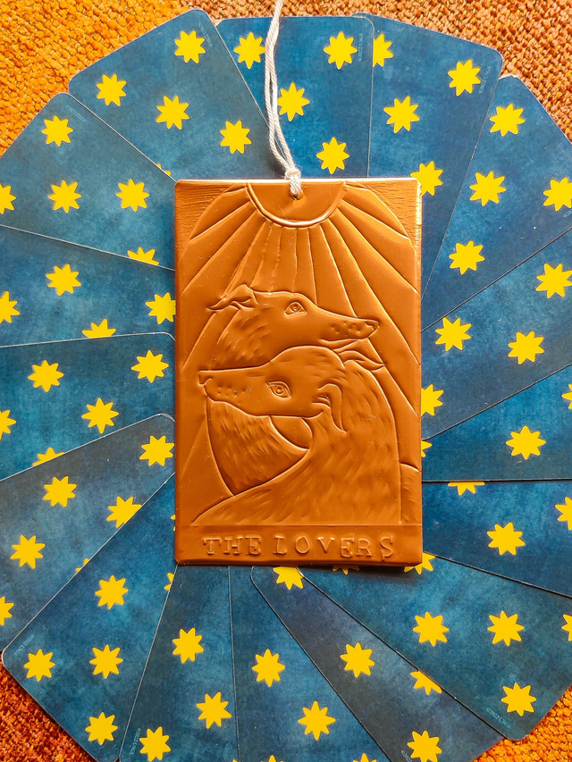 VI The Lovers // Copper Tarot Card Decoration