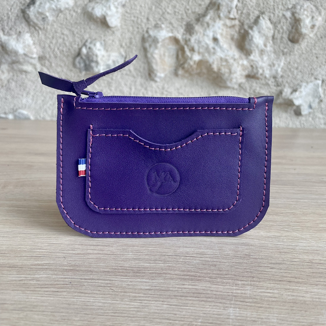 Porte cartes / porte monnaies violet