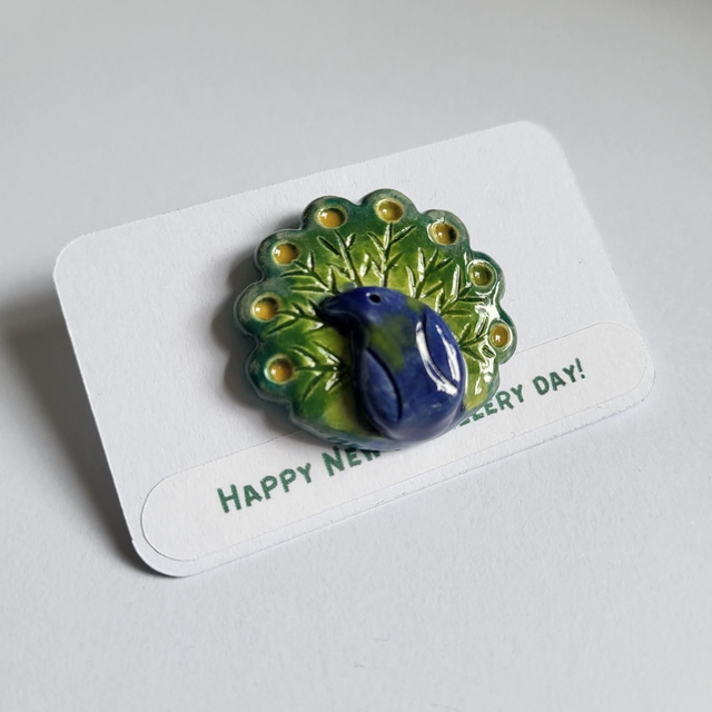 Peacock Brooch Pin