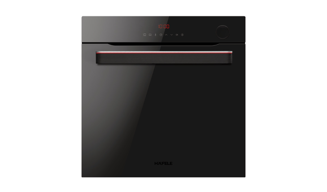Dampf-Einbaubackofen Häfele Assedo BFS57ABi6a, All Black Design, Garraumvolumen: 77 Liter