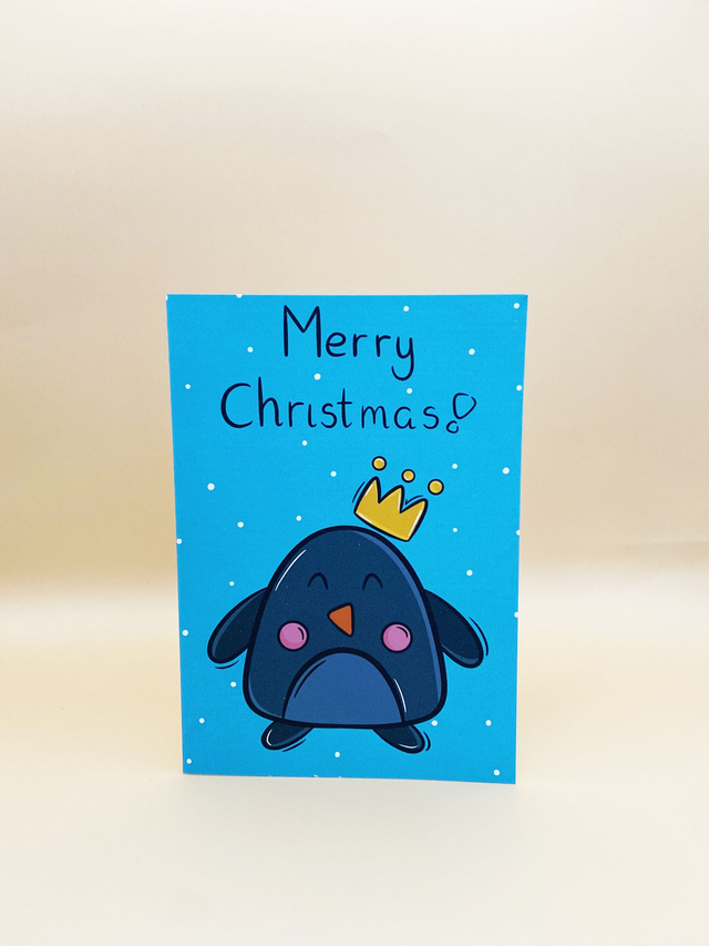 Merry Christmas penguin card