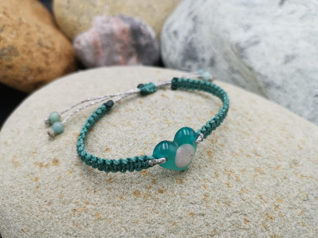 BCO-022 Bracelet cœur bleu 