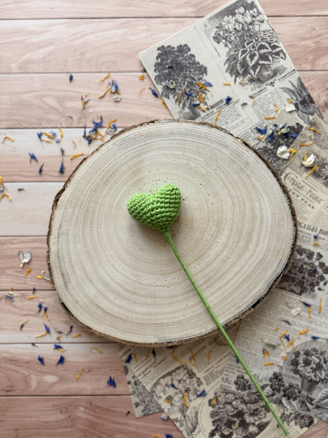 Cœur en coton (personnalisable pour créer votre bouquet)