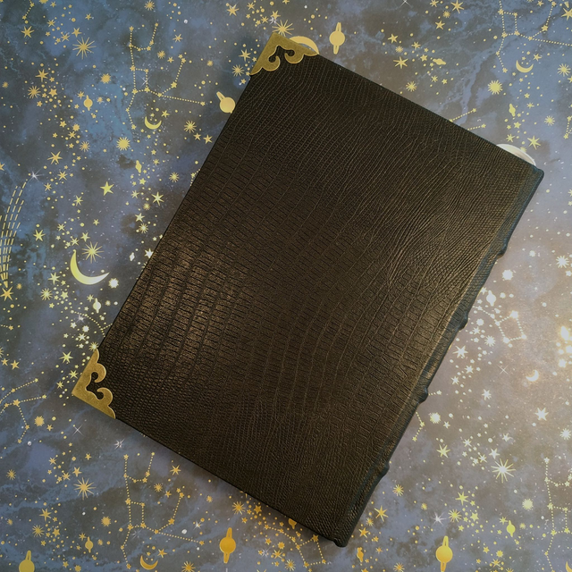 Grimoire cuir "Lune Noire"