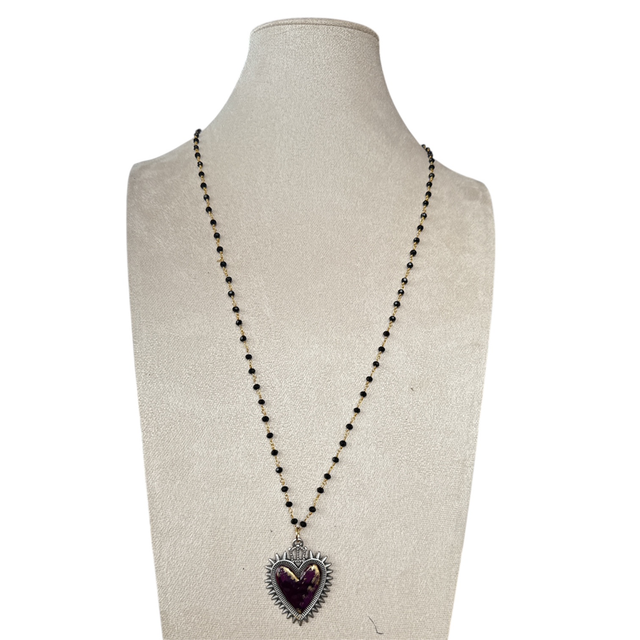 Cuore cioccolato collana lunga - 26NG-2