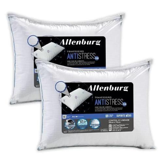 Travesseiro Altenburg Antistress Branco - 50cm x 70cm