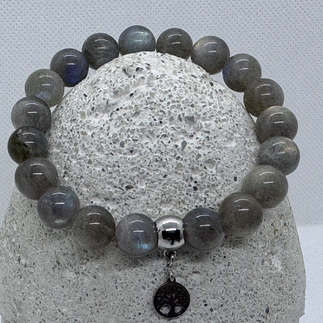 bracelet en labradorite, Quand l’Arbre Murmure à la Pierre
