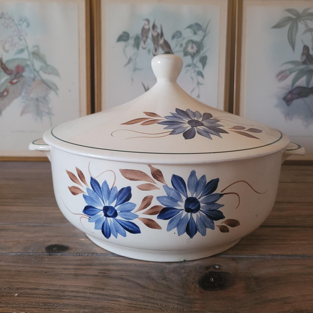 Soupière ou légumier Creil et Montereau (HBCM) modèle Reine 