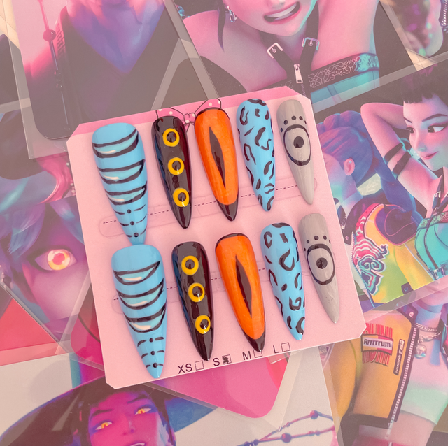 Press On Nails "K-Pop Demon Hunters" 🩵