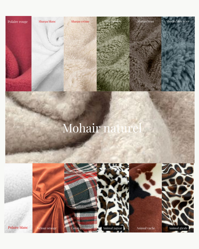 Capuche adulte - Mohair naturel (beige/crème)