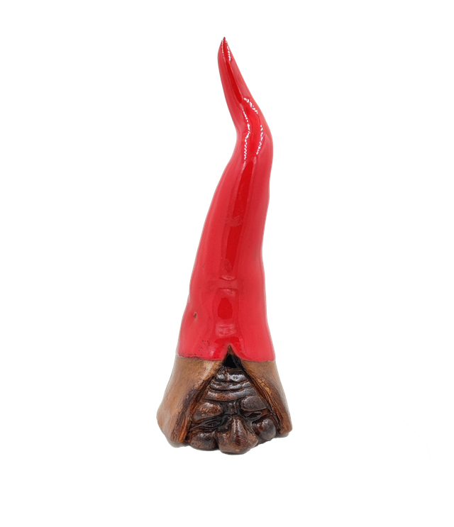 Corno Autentico Volto di Pulcinella  Amuleto Portafortuna Scaramantico in Ceramica Smaltata, Realizzato a Mano rosso corallo Regalo per Casa e Ufficio