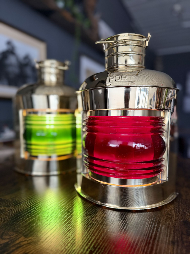 Backbord-Lampe (30 cm) Messing. Elektrisch