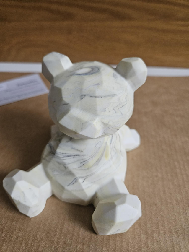 Support téléphone ours jaune marbré