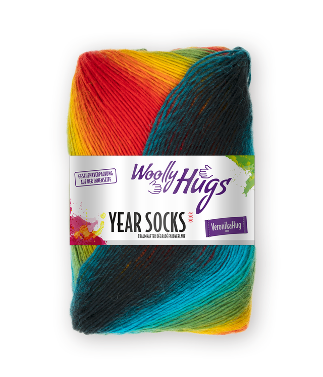 Woolly Hugs Year Socks Regenbogen 17
