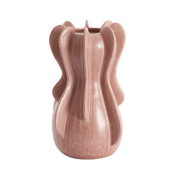 MAGOME ceramics coral-red Vase deco Ø16x27 cm