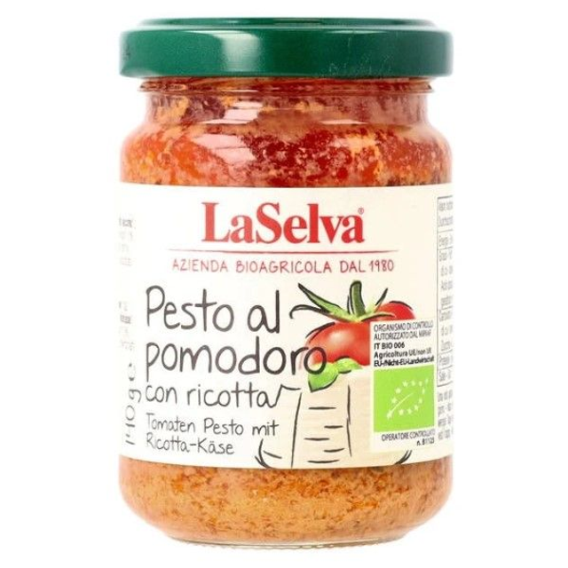 LaSelva Tomaten Pesto mit Ricotto, 140g Glas