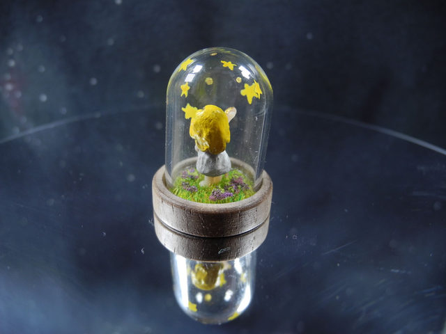 Star money Pendant - Sterntaler - Miniature Jewelry - Biosphere Pendant - Miniature Diorama - fairytale jewelry