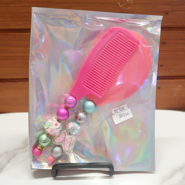 Beaded Mirror & Comb