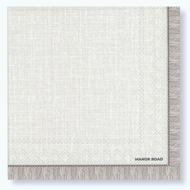 Fringed (Beige) Napkins - Luncheon (pack of 20)
