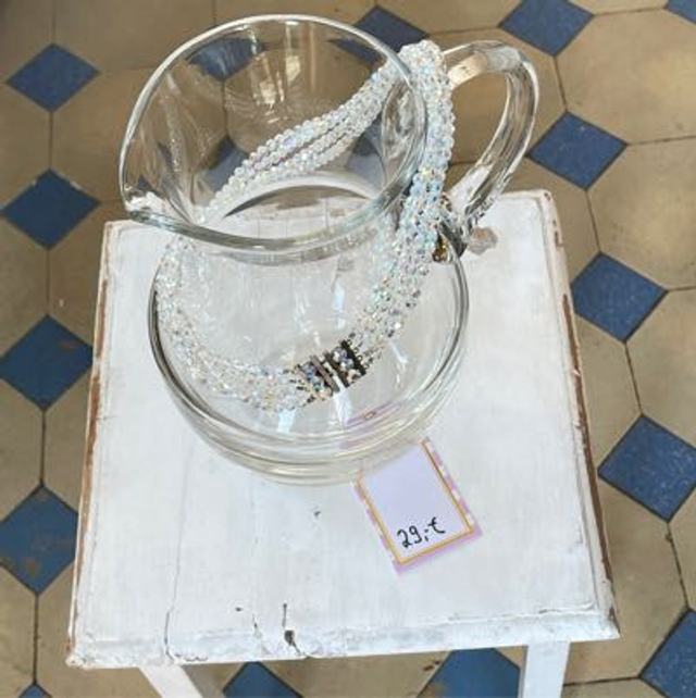 Wasserkrug  Schenkkanne Kristallglas