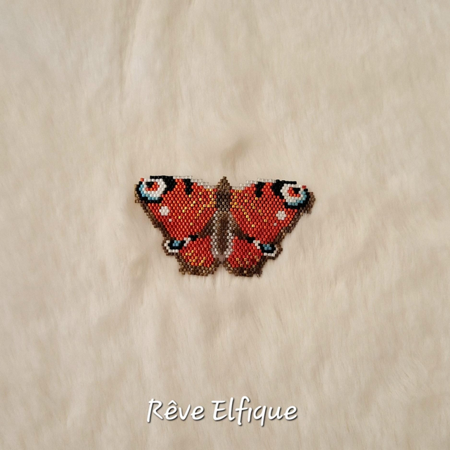 Barrette paon du jour 