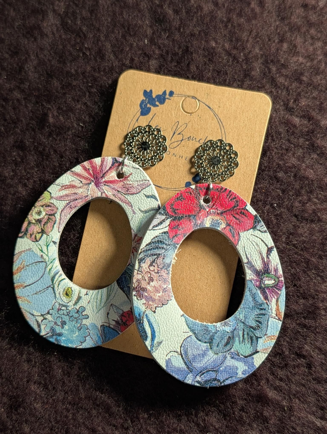 Boucles d'oreilles Ancrage fleurie an008