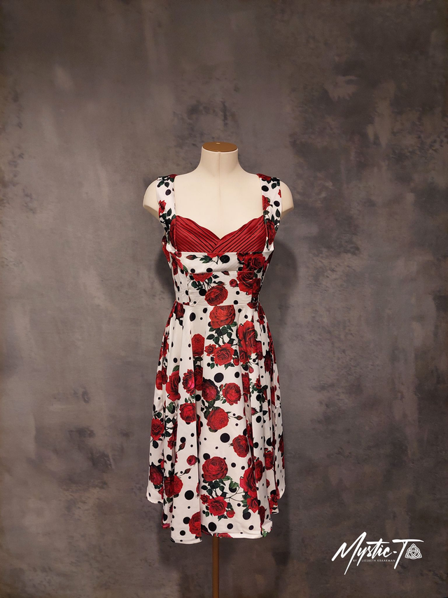 Grace Silk Dress White Rose