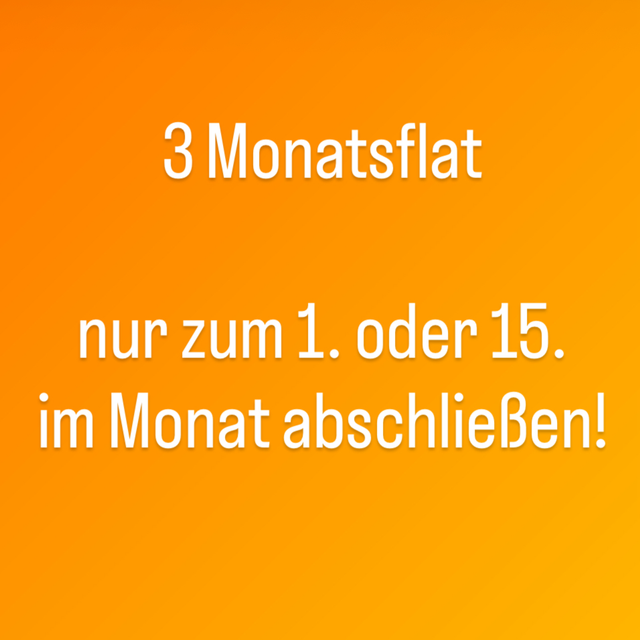 3 Monatsflat (bitte immer nur zum 1. oder 15. kaufen/ verlängern.)
