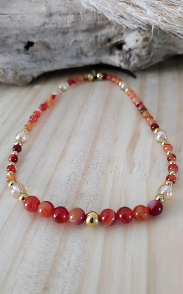 Attache portable Cornaline et Aqua aura 