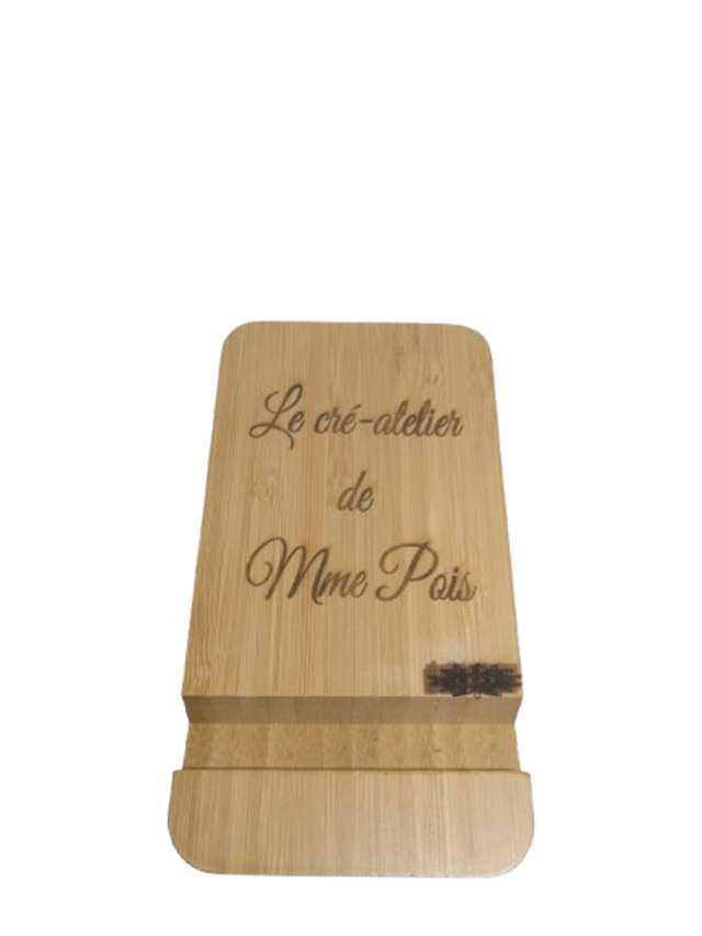Porte Téléphone/Tablette en Bois Personnalisable