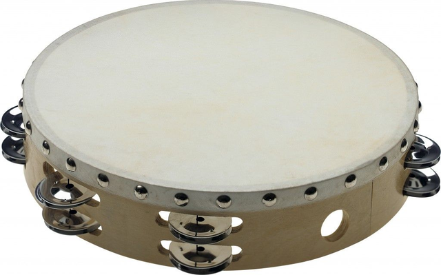 STAGG 10" TAMB.PEAU FIXE,BOIS,2-RG