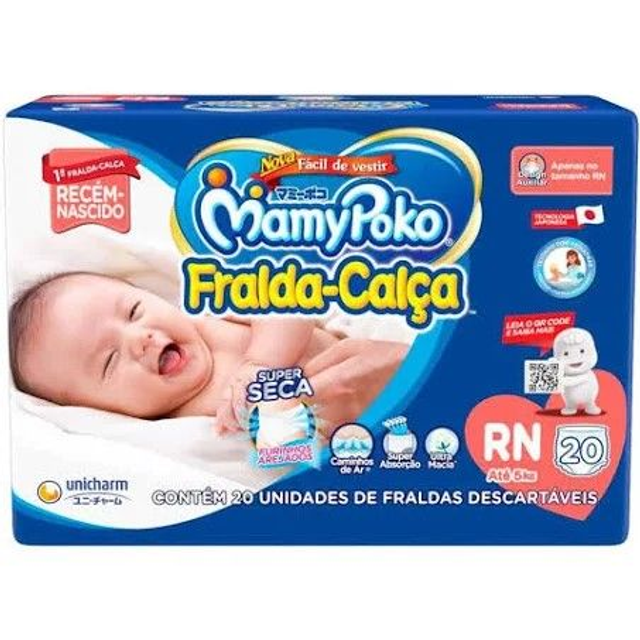 Pacote de fraldas RN 20un