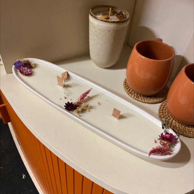 Bougie longue Pivoine 