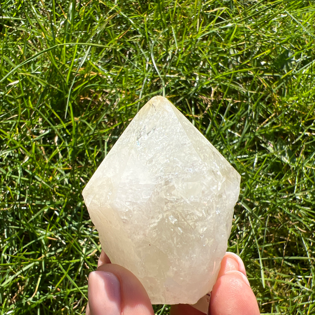 Citrine raw polished point