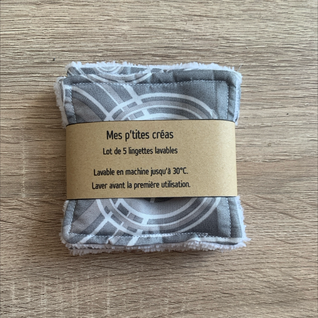 Lot de 5 lingettes lavables