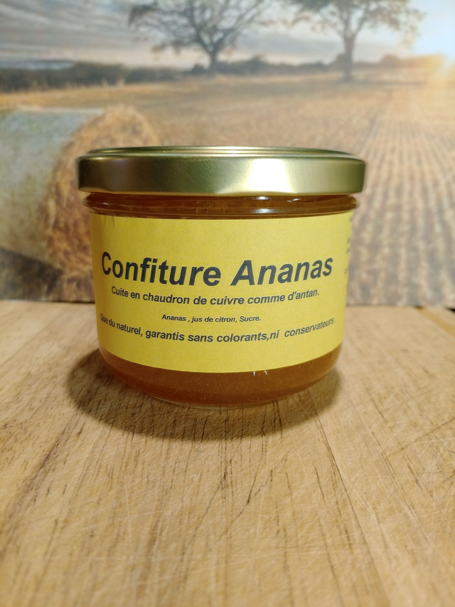 Confiture d'Ananas Cuite en chaudron de cuivre comme d'antan. 