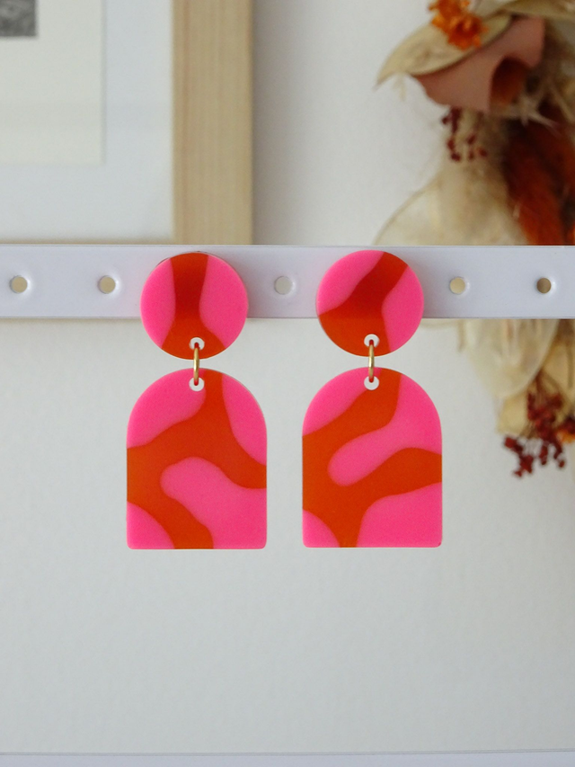 Puce et arche : Rose &amp; orange