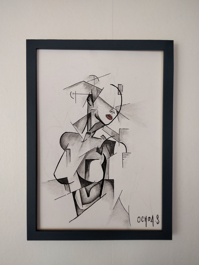  buste femme géométrique format A4